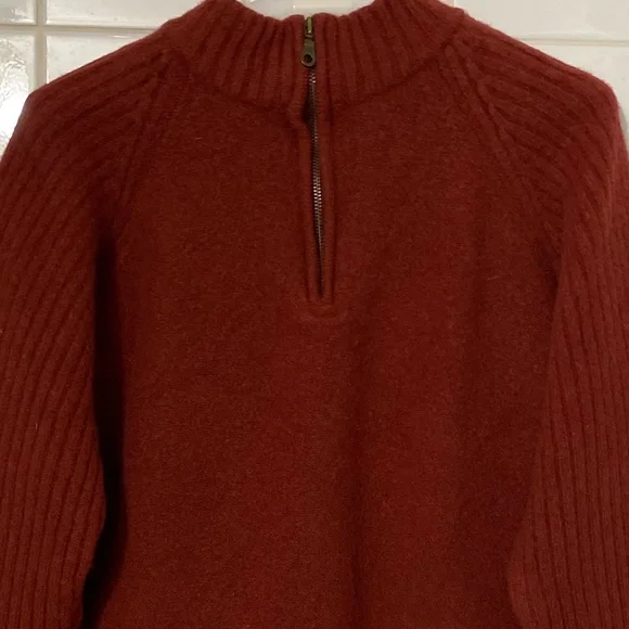 Patagonia Mock Half Zipper 💯 Wool Knit Unisex Sweater Size L - Picture 9 of 14